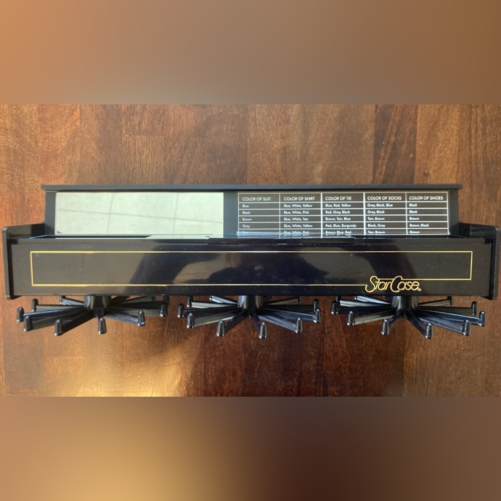 Vintage 1987 Starcase Rotating Tie Rack (Brand new) with wardrobe suggestions!